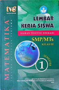 Image of Matematika - Lembar Kerja Siswa SMP/MTS Kelas III Semester 1